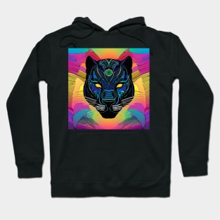 Psychedelic Black Panther Print Hoodie